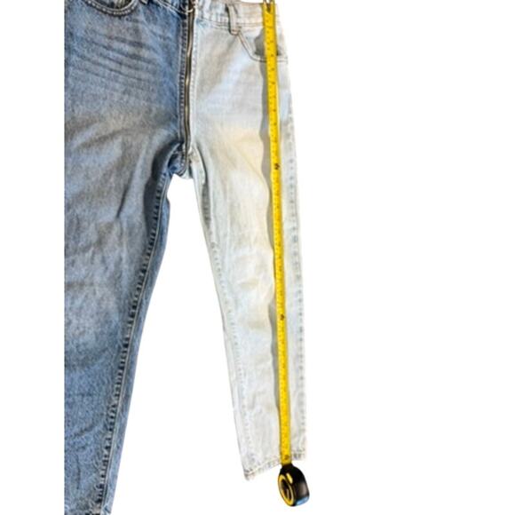 "REVICE" Two Tone Denim Retro Jeans SZ 28, 70s Vibe Hippie 100% Cotton 80s Mall - Picture 10 of 12